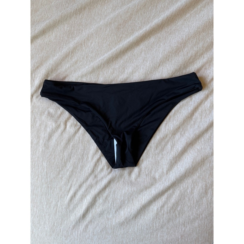 prana black gamma reversible bikini bottom swimsuit, women size large